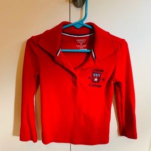 Creme de la Creme Red Long Sleeve Polo